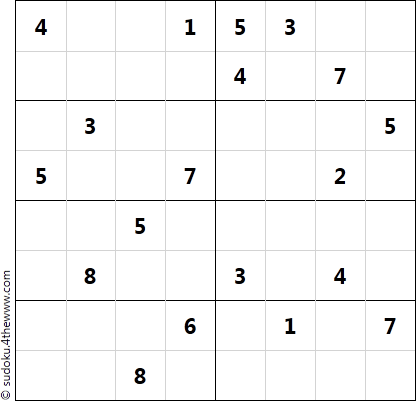8x8 Sudoku Hard